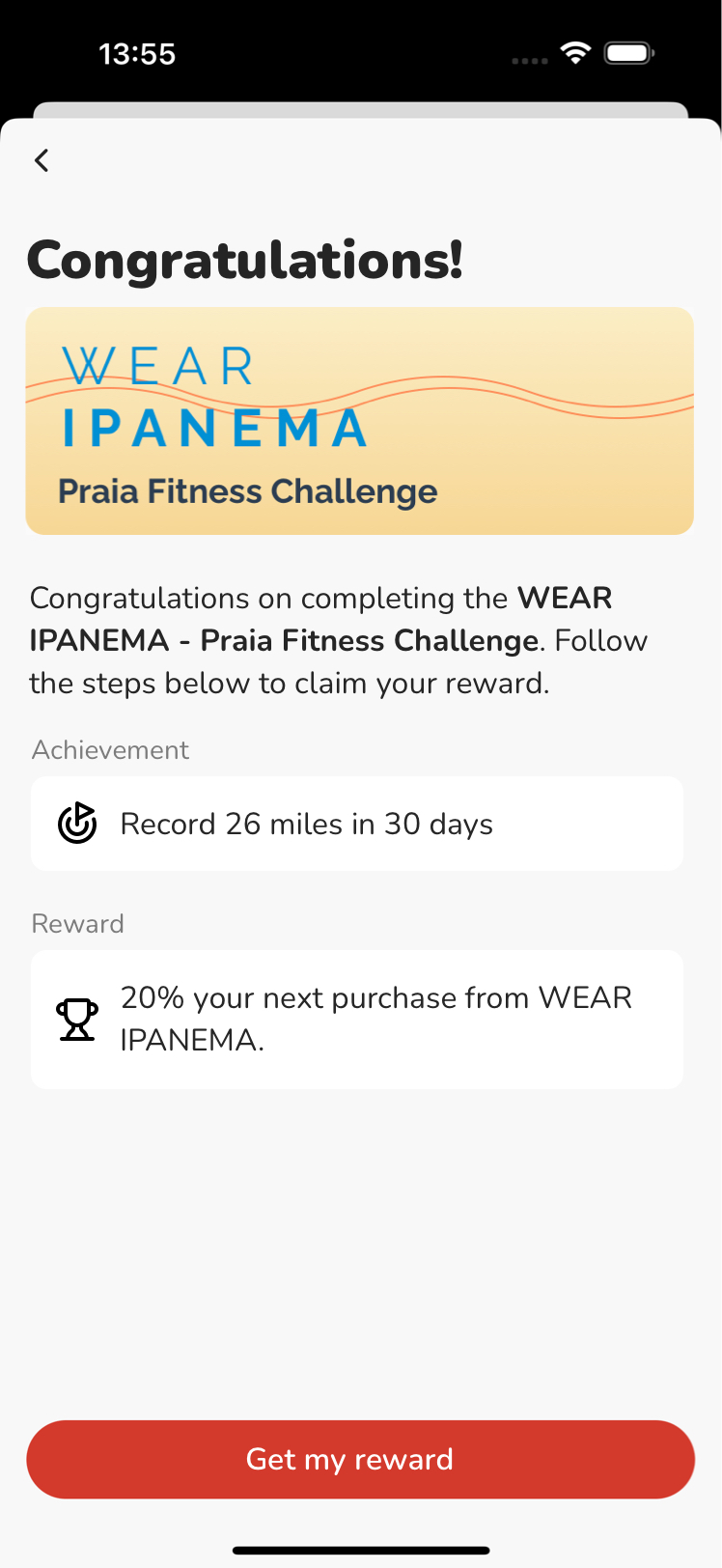 Rewards interface